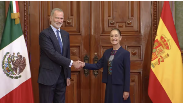Sheinbaum y el rey Felipe VI se reúnen en Palacio Nacional